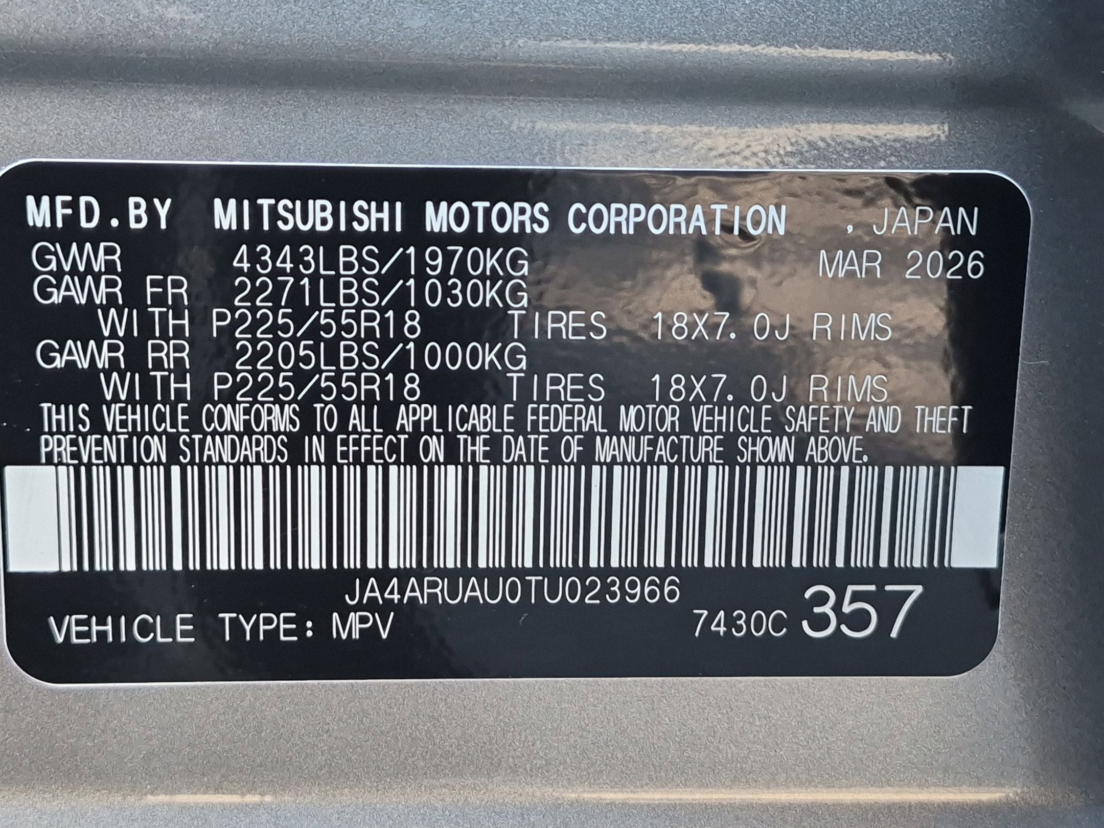 2026 Mitsubishi Outlander Sport ES