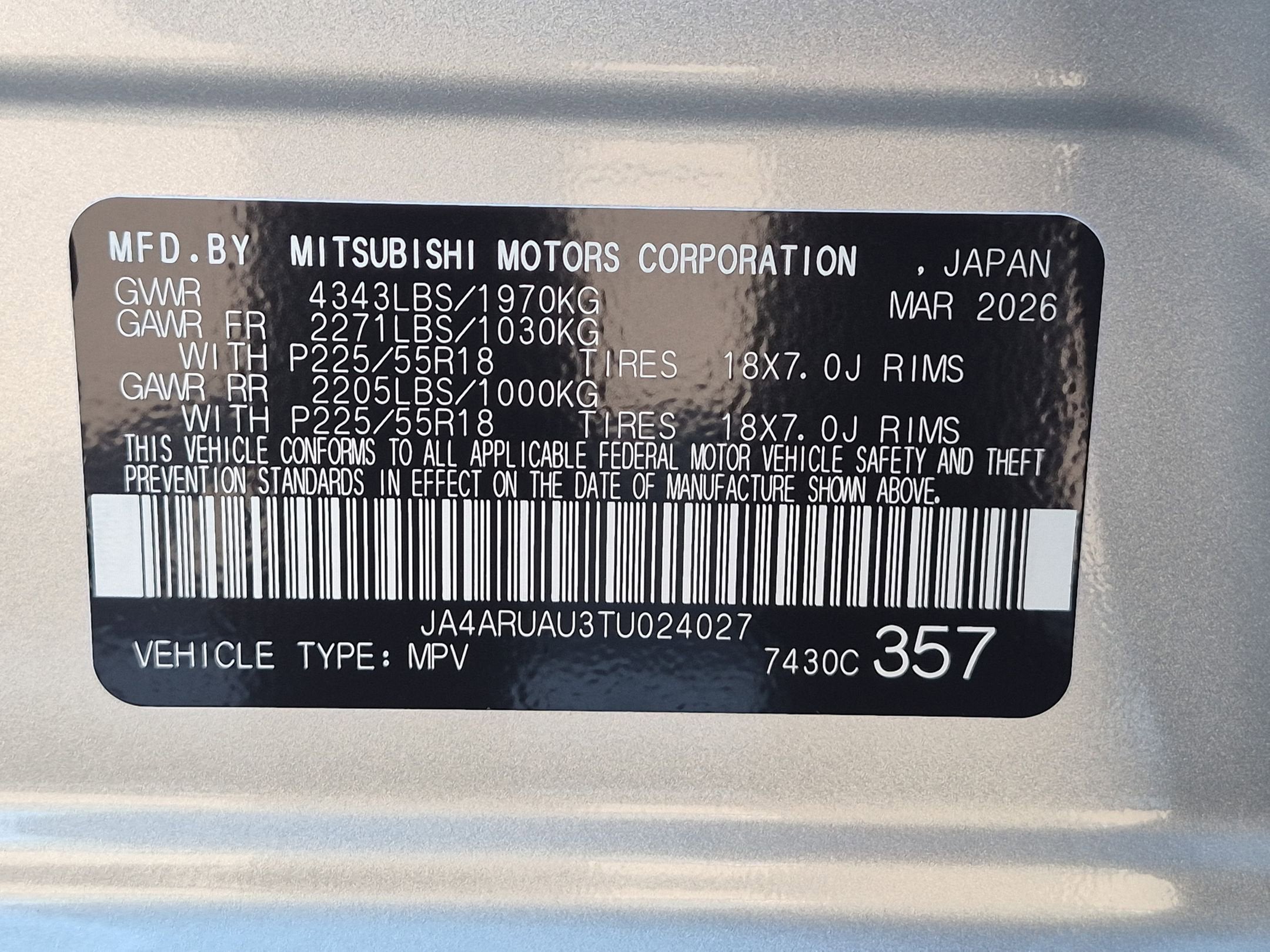 2026 Mitsubishi Outlander Sport ES