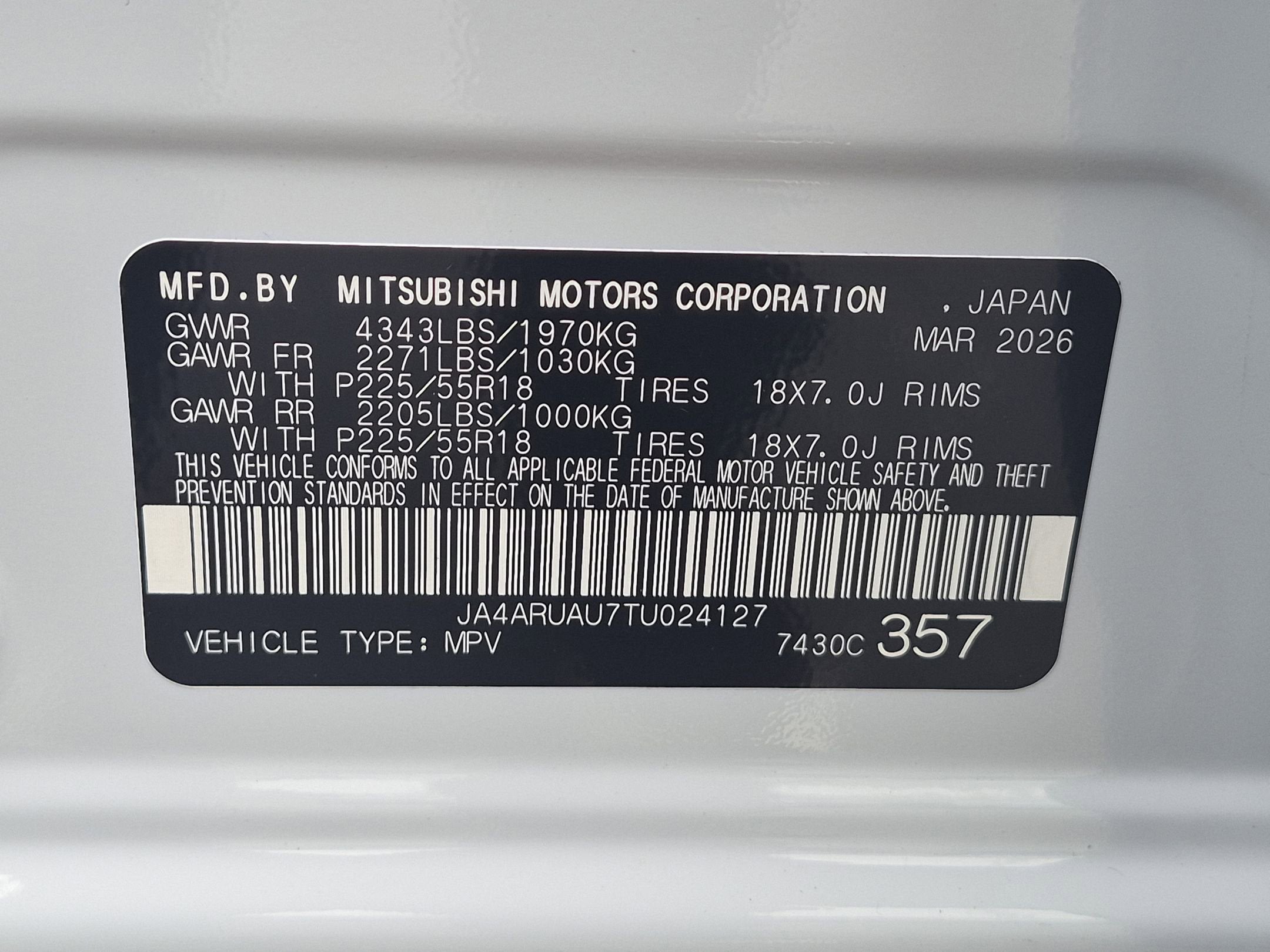 2026 Mitsubishi Outlander Sport ES
